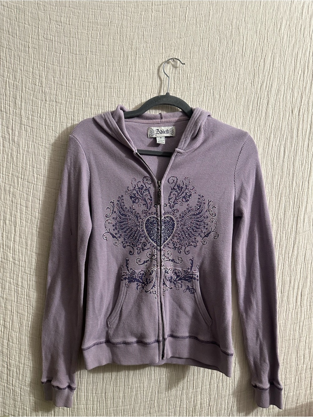 Adiktd Y2K vintage zip-up hoodie sz medium